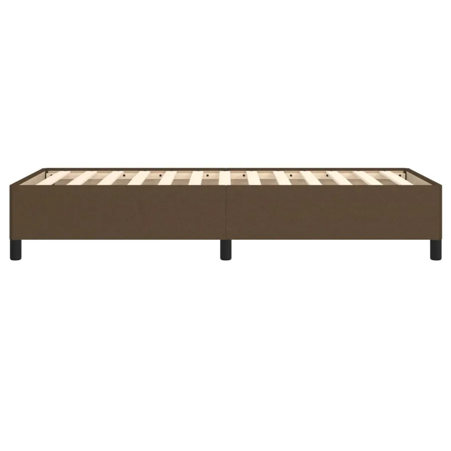 Cadre de lit sans matelas marron foncé 90x200 cm tissu - 6