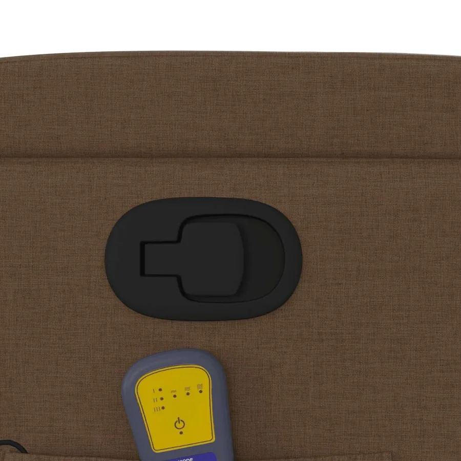 Fauteuil de massage inclinable Marron Tissu - 12