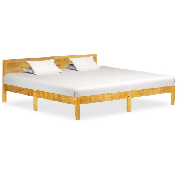 Cadre de lit sans matelas bois de manguier massif 200 cm