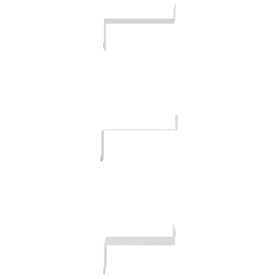 Étagères murales 3 pcs argenté acier inoxydable - 6