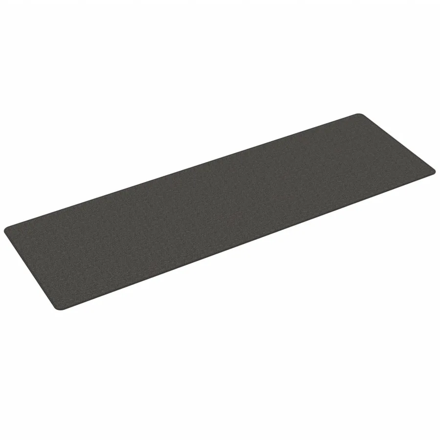 Tapis de couloir aspect sisal anthracite 80x250 cm - 2