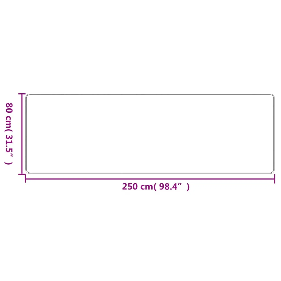 Tapis de couloir aspect sisal anthracite 80x250 cm - 6