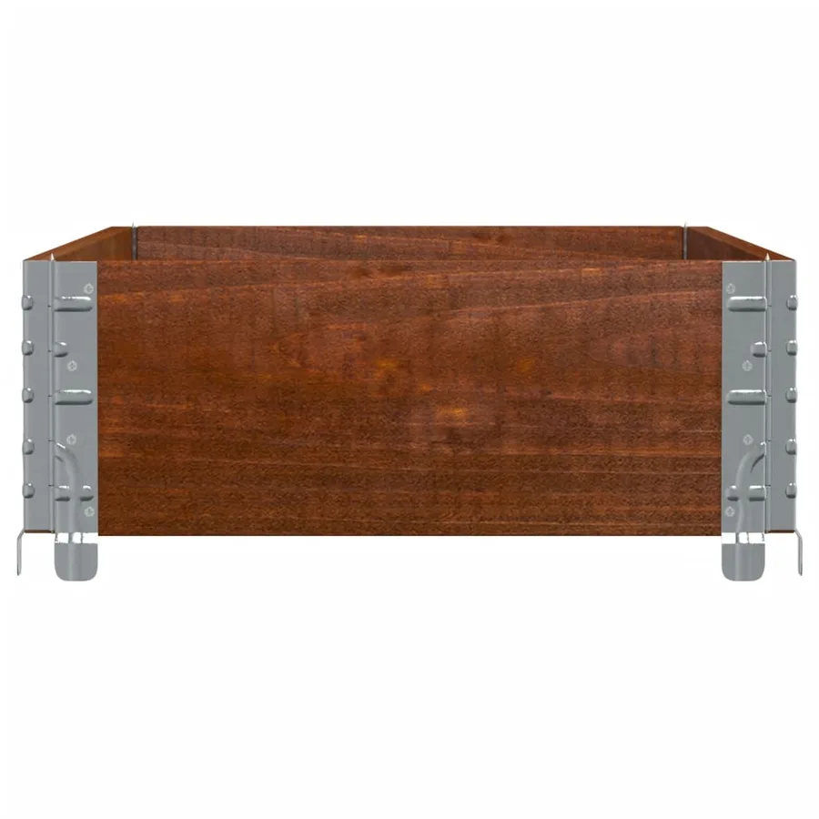 Jardinière marron 100x50 cm bois massif de pin - 4