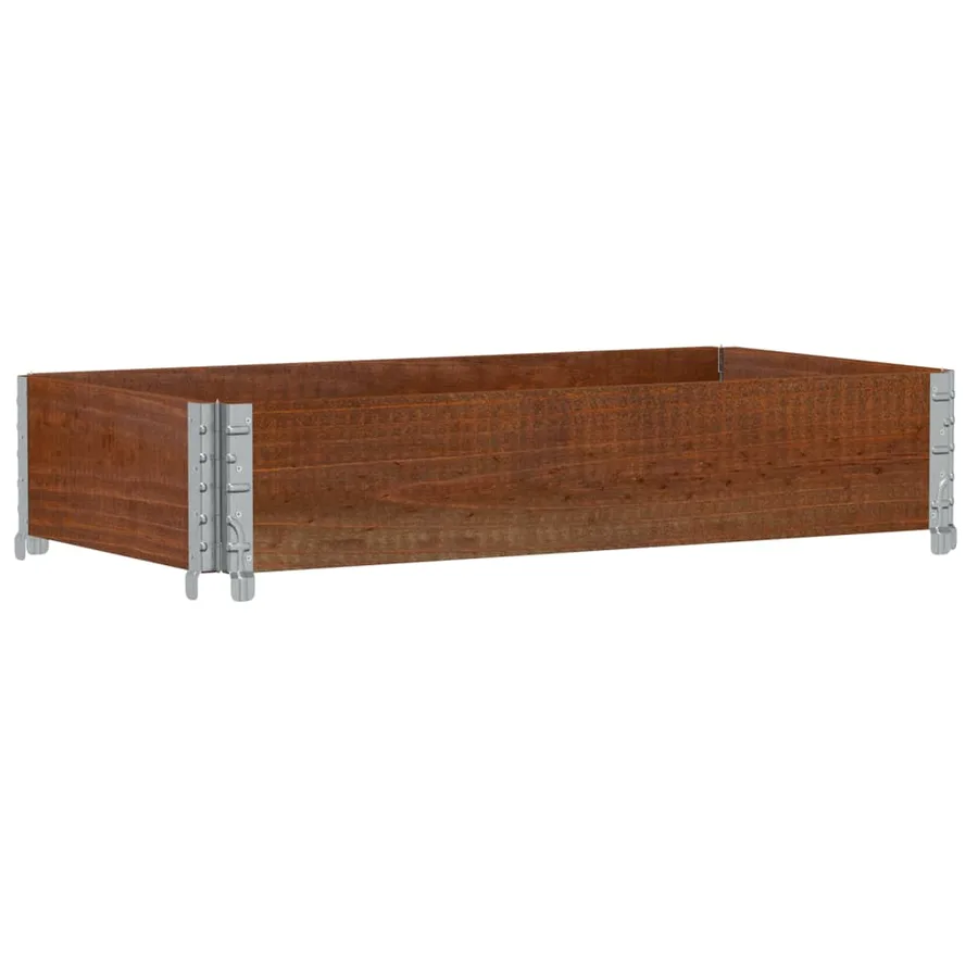 Jardinière marron 100x50 cm bois massif de pin - 5