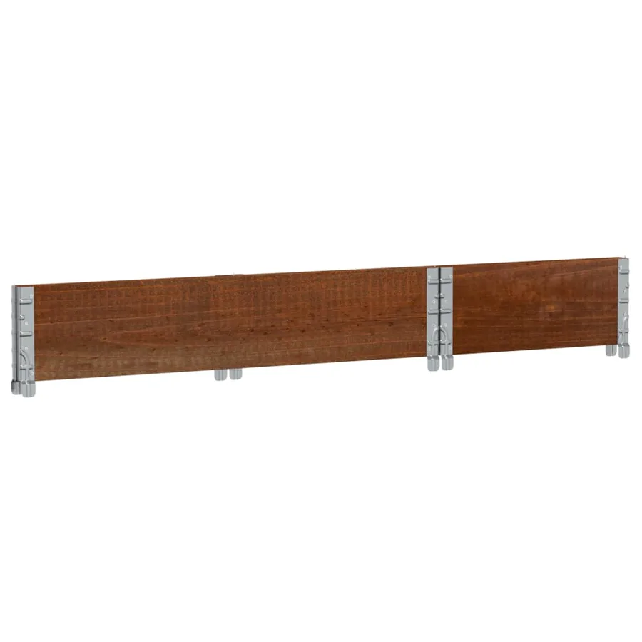 Jardinière marron 100x50 cm bois massif de pin - 6