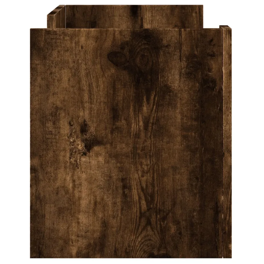 Meuble TV chêne fumé 80x35x40 cm bois d'ingénierie - 4
