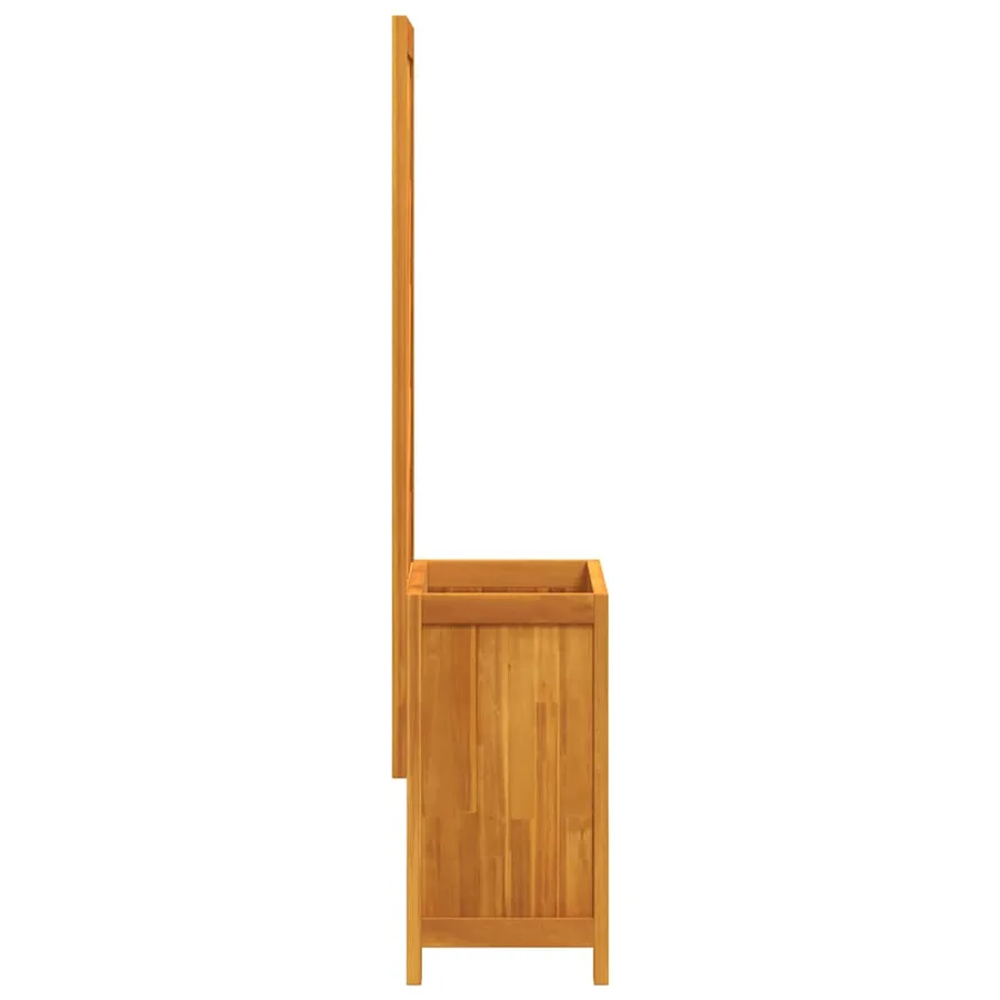 Jardinière avec treillis 55x29,5x132 cm bois massif d'acacia - 5
