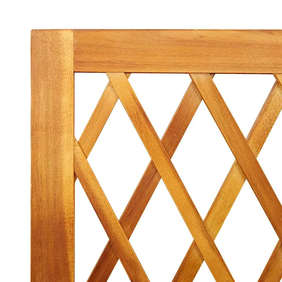 Jardinière avec treillis 55x29,5x132 cm bois massif d'acacia - 7