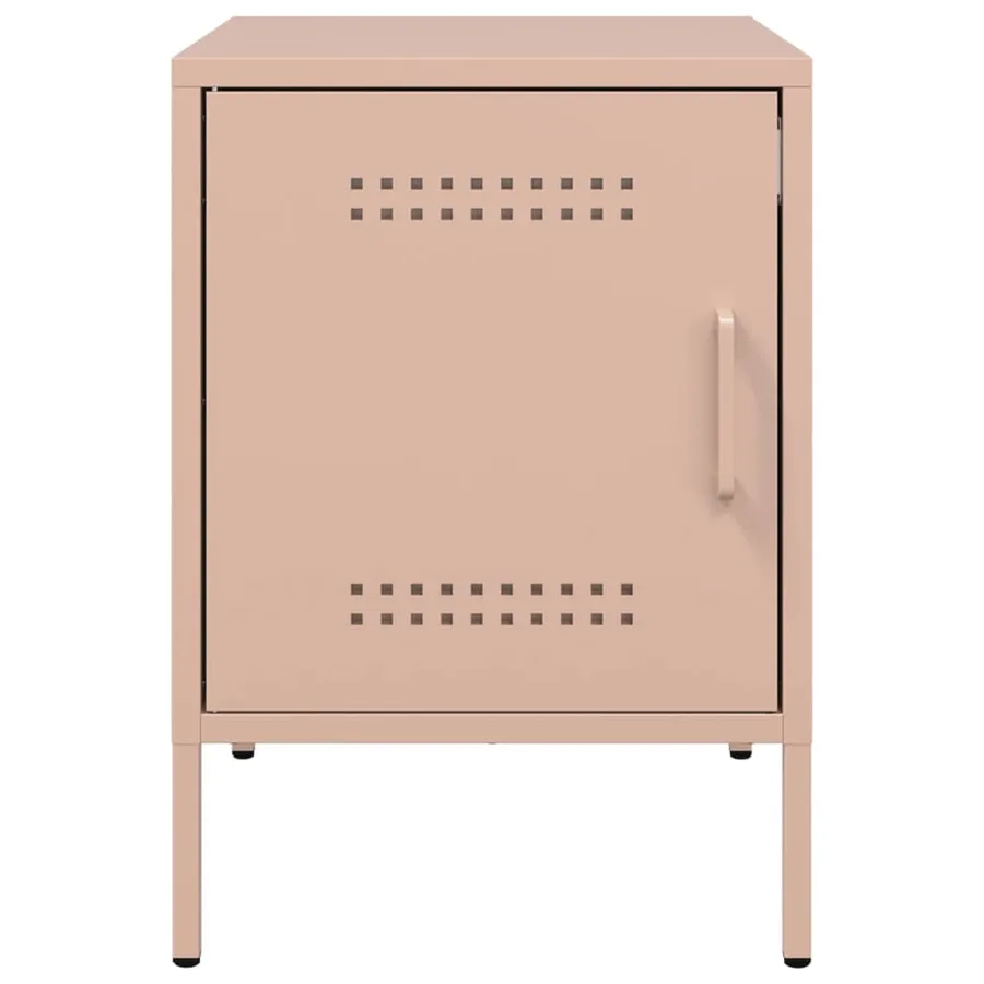 Tables de chevet 2 pcs rose 36x39x50,5 cm acier - 6
