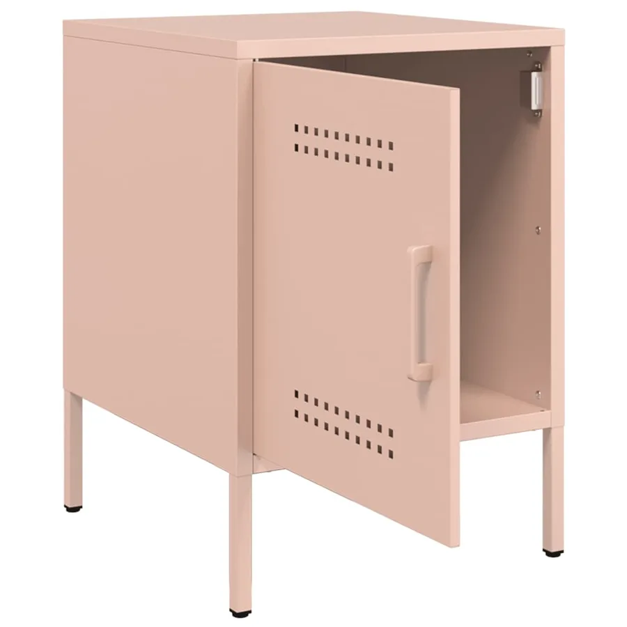 Tables de chevet 2 pcs rose 36x39x50,5 cm acier - 9