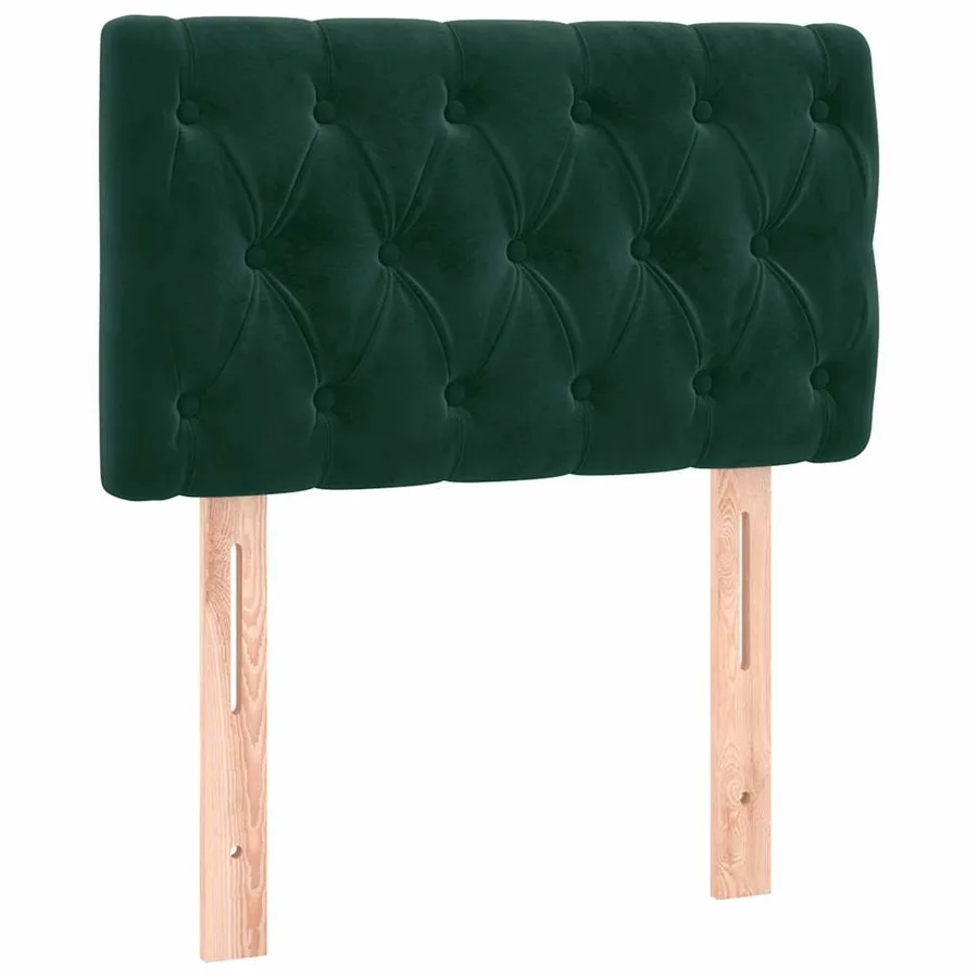 Tête de lit à LED Vert foncé 80x7x78/88 cm Velours - 4