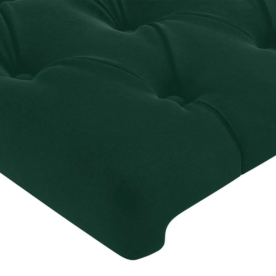 Tête de lit à LED Vert foncé 80x7x78/88 cm Velours - 5