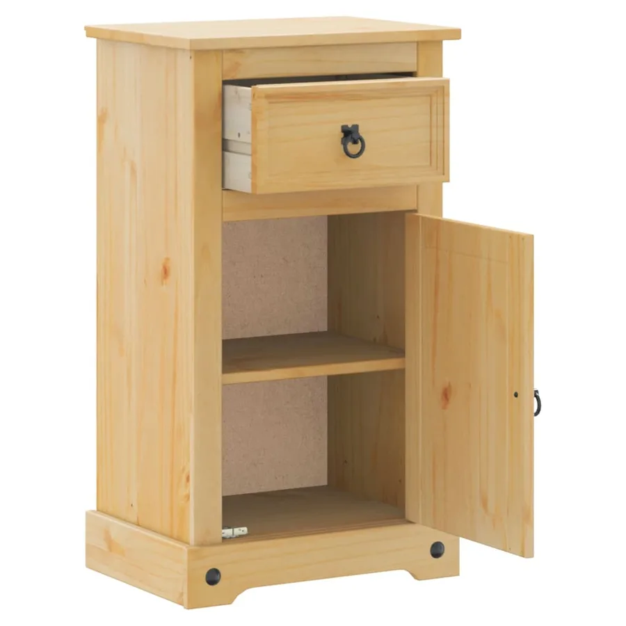 Armoire de salle de bain Corona 45x33x80 cm bois de pin massif - 4