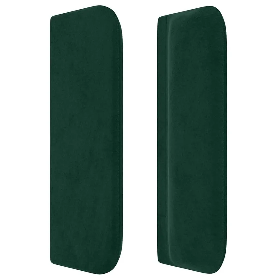 Tête de lit avec oreilles Vert foncé 147x16x78/88 cm Velours - 4