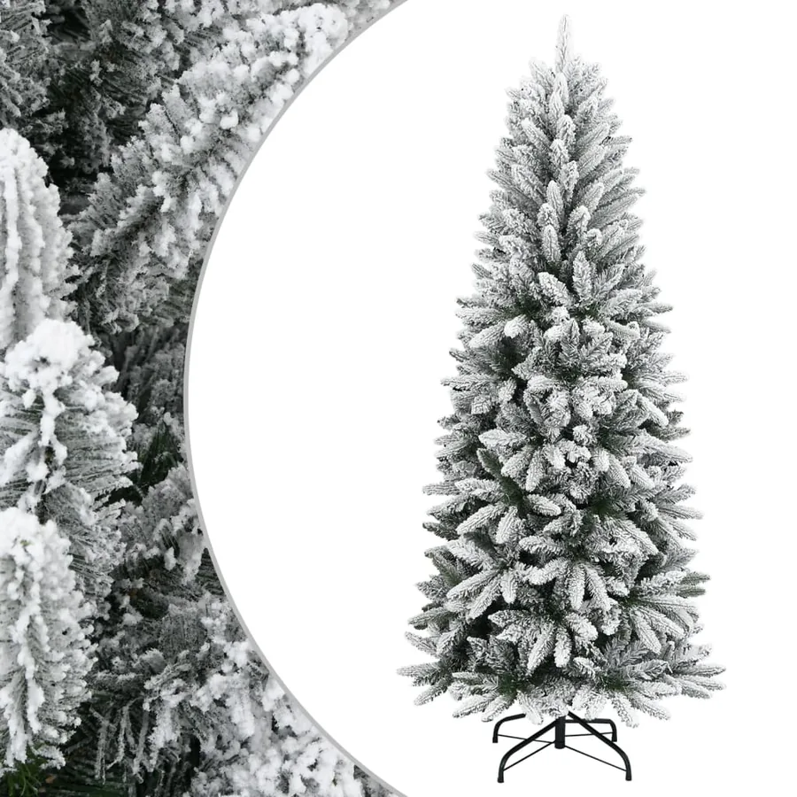 Sapin de Noël artificiel avec neige floquée 150 cm PVC et PE