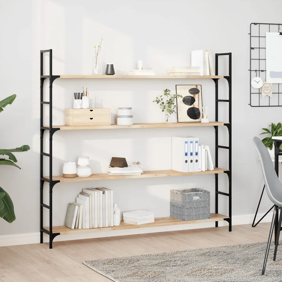 Étagères flottantes 4 pcs 120x20x2 cm acacia massif non traité