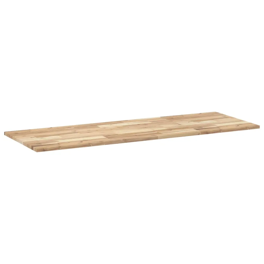 Dessus de meuble de salle de bain non traité bois d'acacia - 6