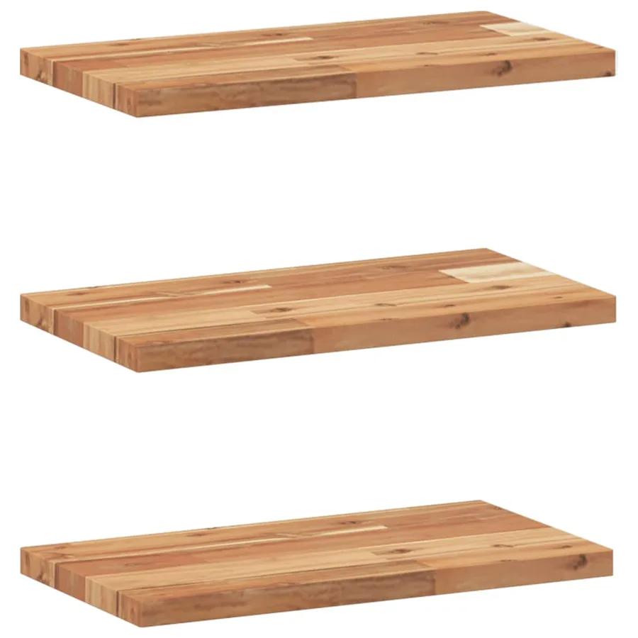 Étagères flottantes 3 pcs 60x20x2 cm acacia massif à l'huile - 2