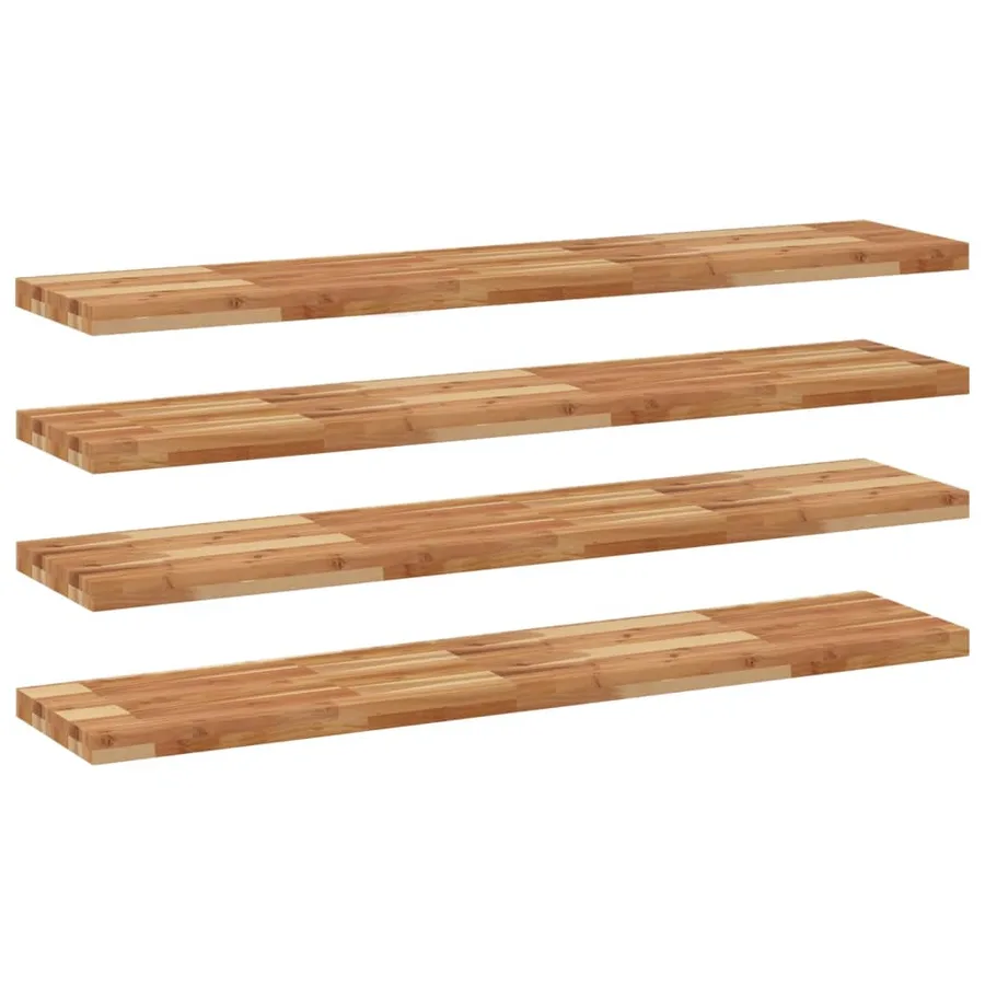 Étagères flottantes 4 pcs 160x30x4 cm acacia massif à l'huile - 2