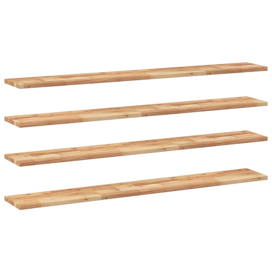Étagères flottantes 4 pcs 160x20x2 cm acacia massif à l'huile - 2