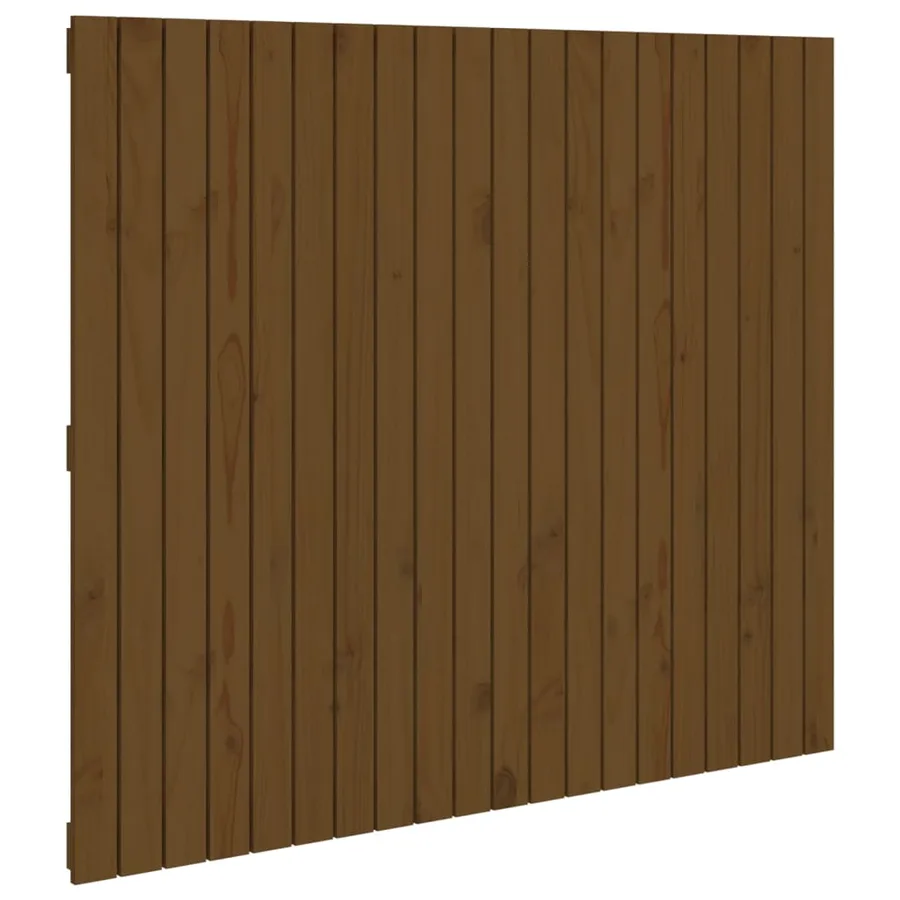 Tête de lit murale Marron miel 127,5x3x110cm Bois massif de pin - 2