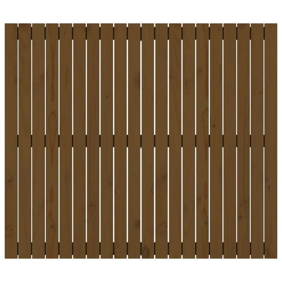 Tête de lit murale Marron miel 127,5x3x110cm Bois massif de pin - 4