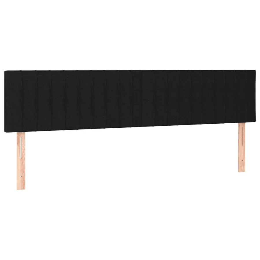 Têtes de lit Noir 160x5x78/88 cm Tissu - 2