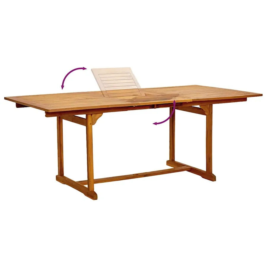 Ensemble à manger de jardin 5pcs bois d'acacia solide textilène - 7