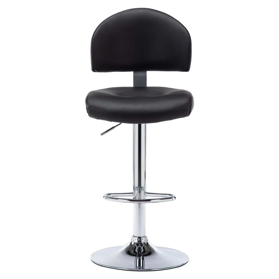 Tabourets de bar lot de 2 noir similicuir - 3