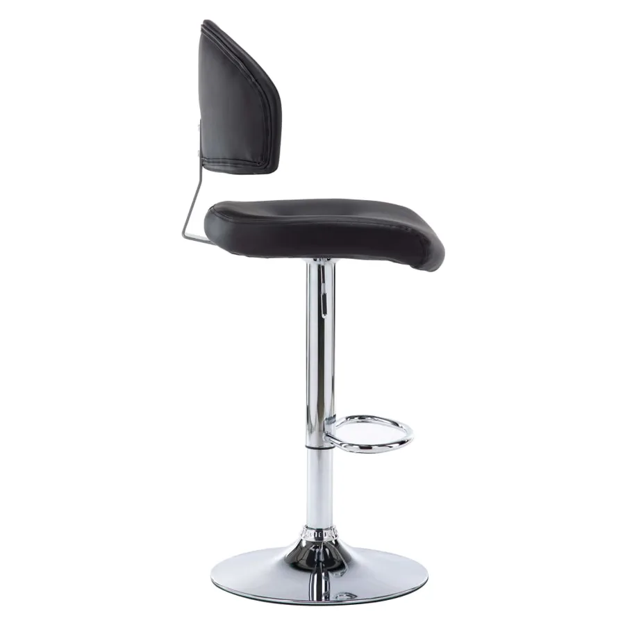 Tabourets de bar lot de 2 noir similicuir - 4