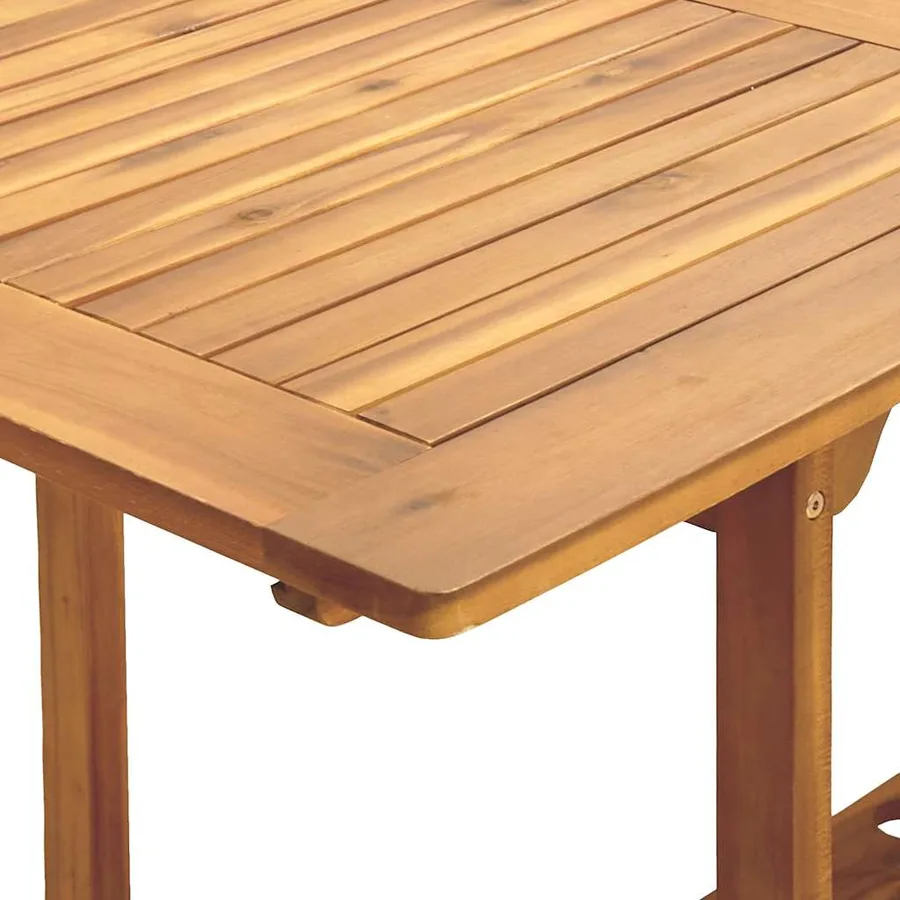 Ensemble à manger de jardin 7 pcs bleu blanc tissu bois massif - 11