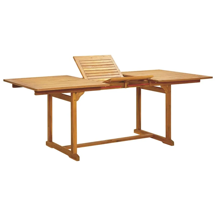 Ensemble à manger de jardin 7 pcs bleu blanc tissu bois massif - 8