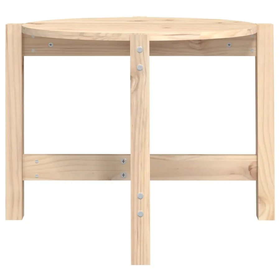 Table basse Ø 62,5x45 cm Bois massif de pin - 5