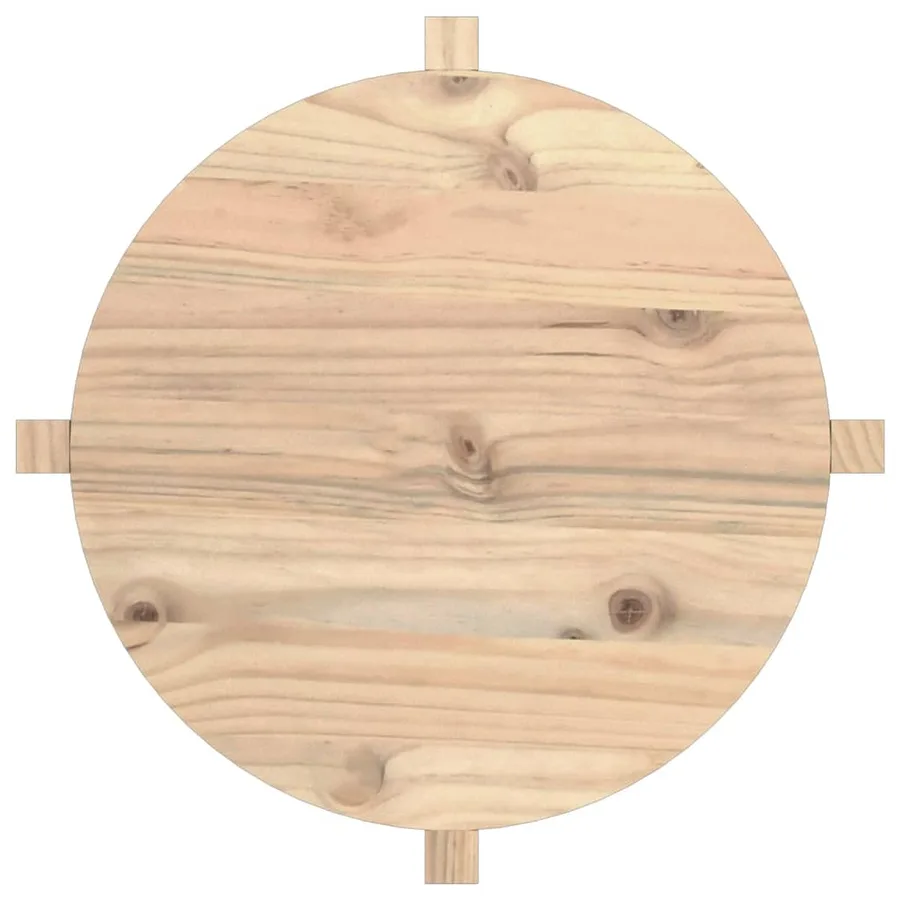 Table basse Ø 62,5x45 cm Bois massif de pin - 6