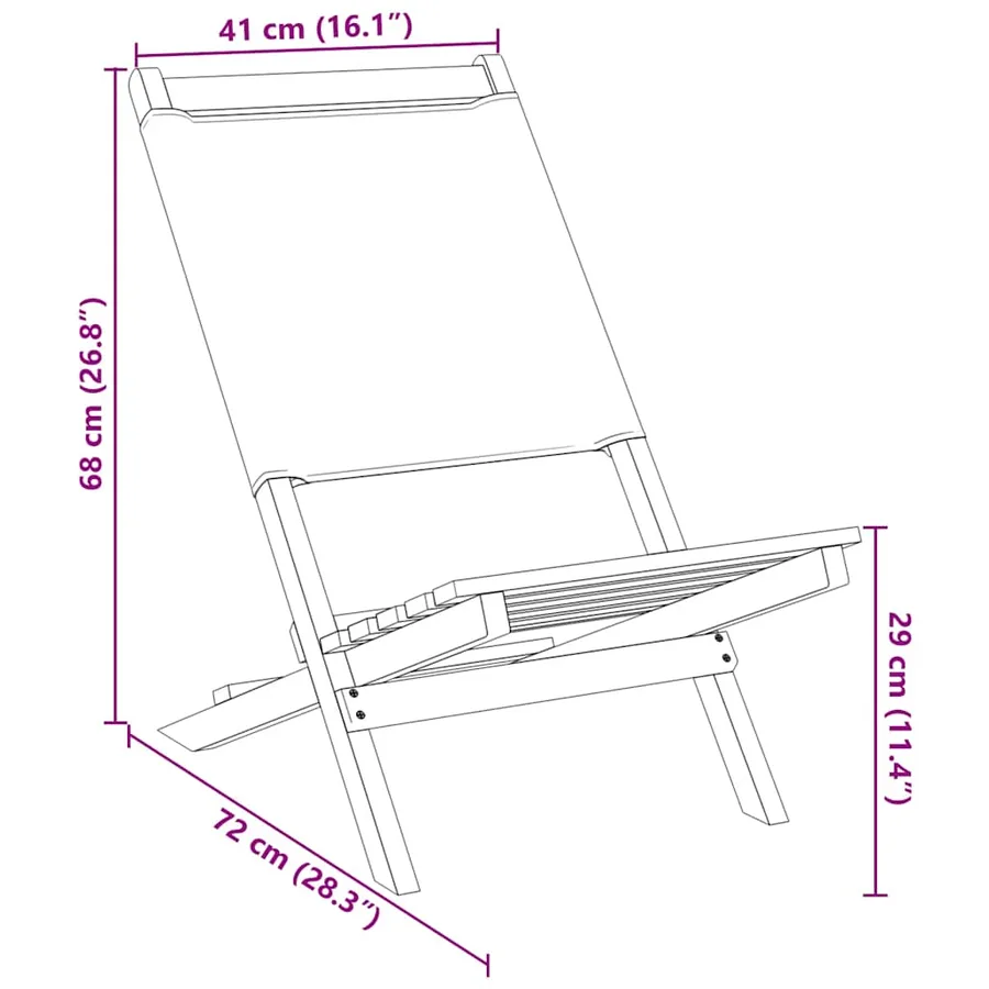 Chaises de jardin lot de 2 anthracite bois acacia massif tissu - 11