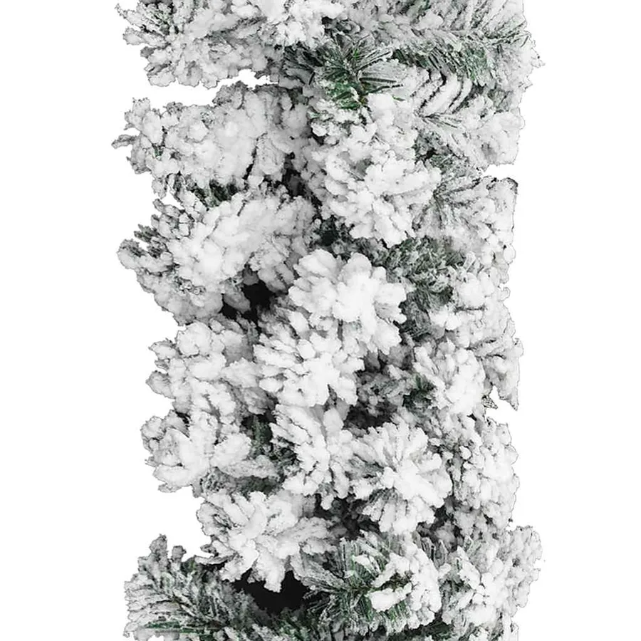 Guirlande de Noël avec neige floquée Vert 20 m PVC - 3