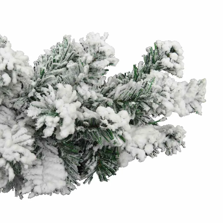 Guirlande de Noël avec neige floquée Vert 20 m PVC - 4