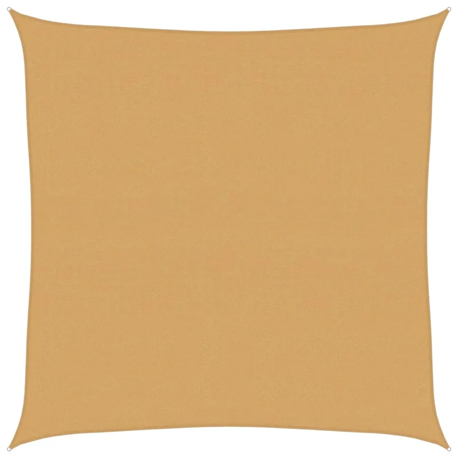 Voile d'ombrage 160 g/m² carré sable 7x7 m PEHD - 2