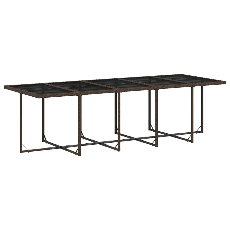 Ensemble à manger de jardin avec coussins 15 pcs marron rotin - 4