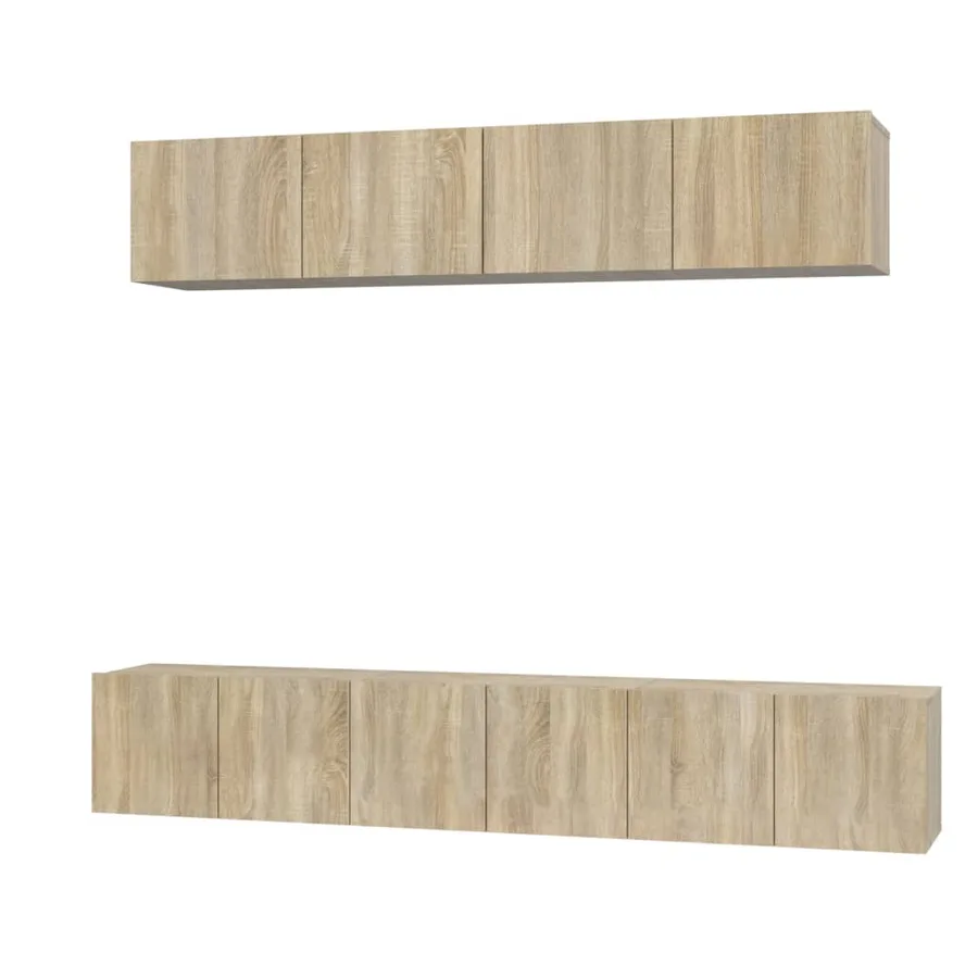 Ensemble de meubles TV 5 pcs Chêne sonoma Bois d'ingénierie - 2