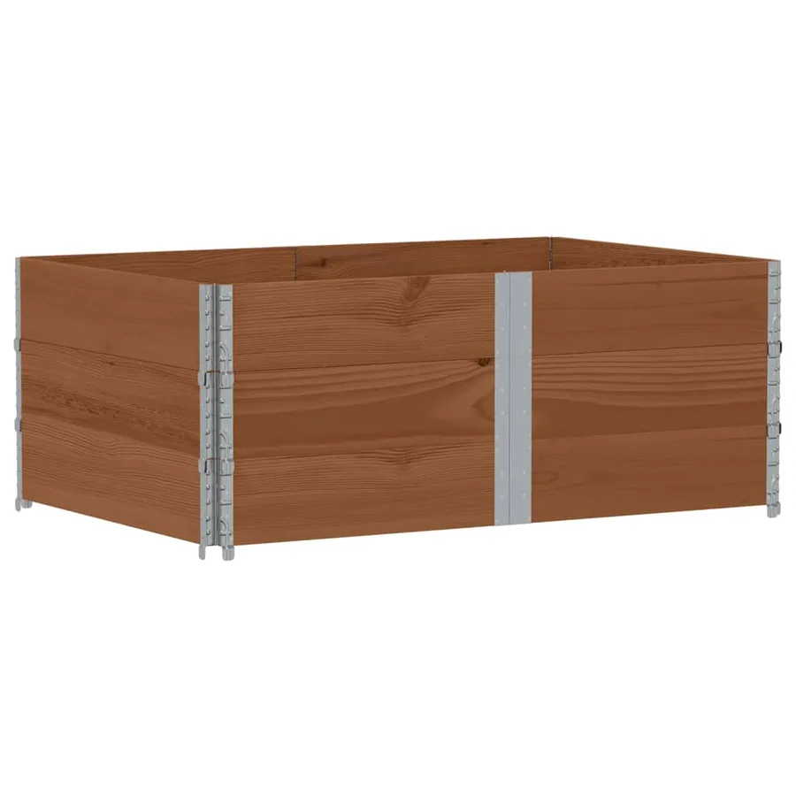 Jardinière marron 150x100 cm bois massif de pin - 2
