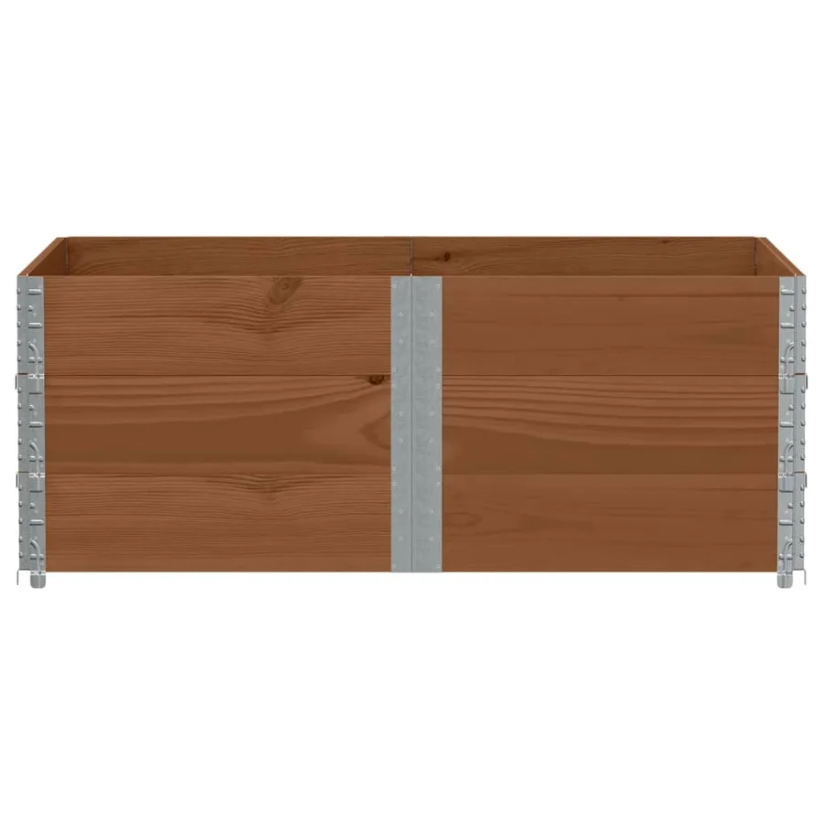 Jardinière marron 150x100 cm bois massif de pin - 3