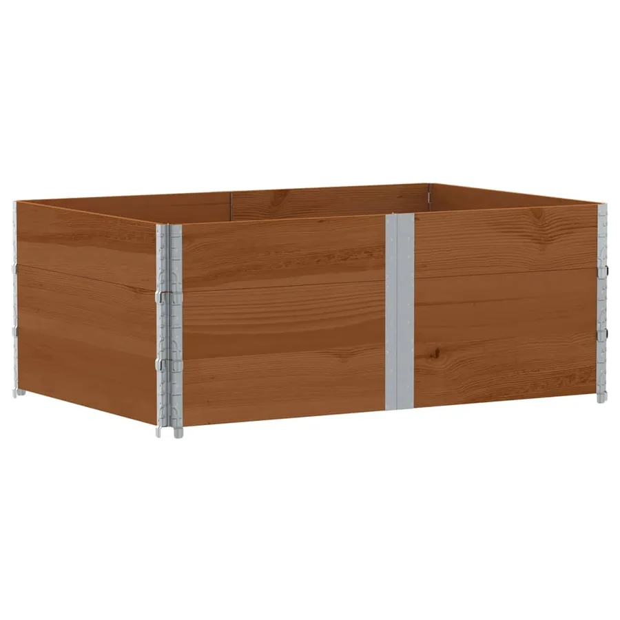 Jardinière marron 150x100 cm bois massif de pin - 5