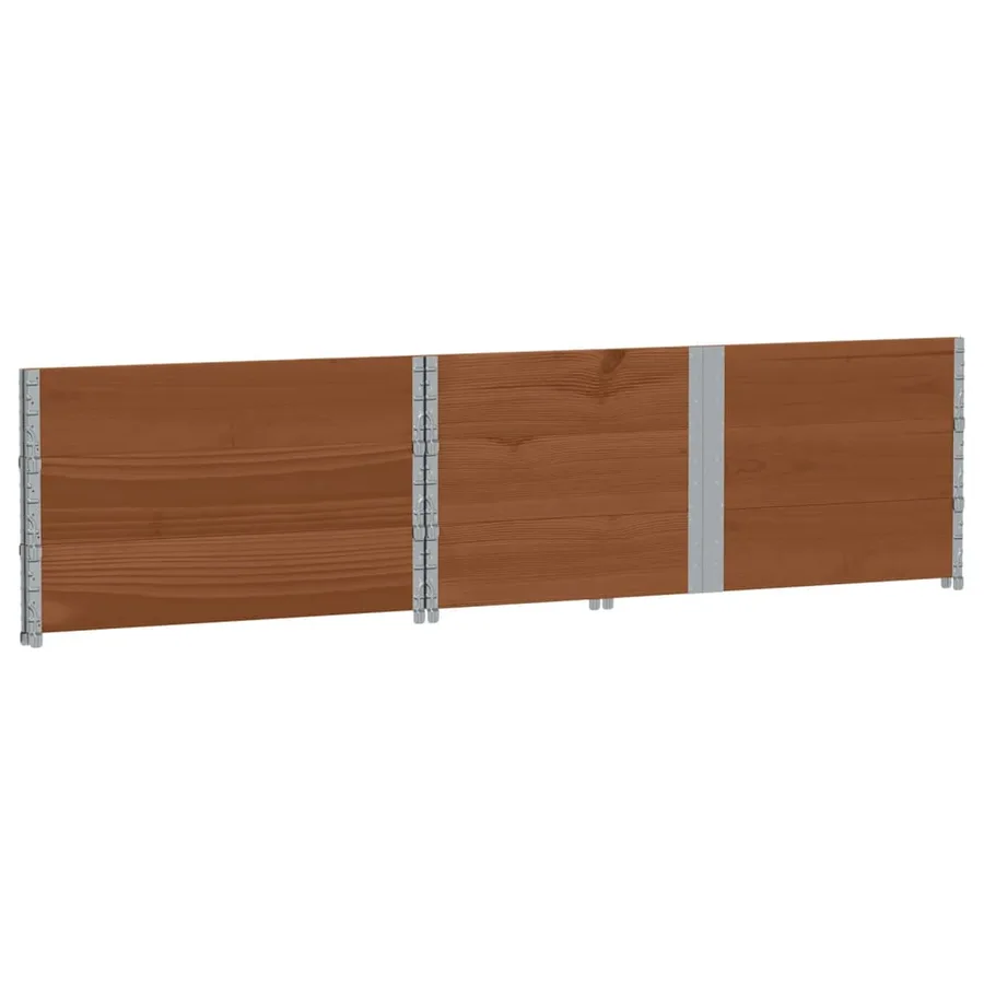 Jardinière marron 150x100 cm bois massif de pin - 6