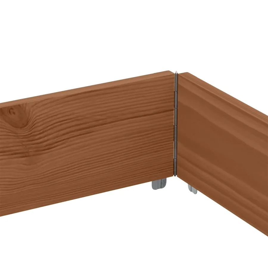 Jardinière marron 150x100 cm bois massif de pin - 7