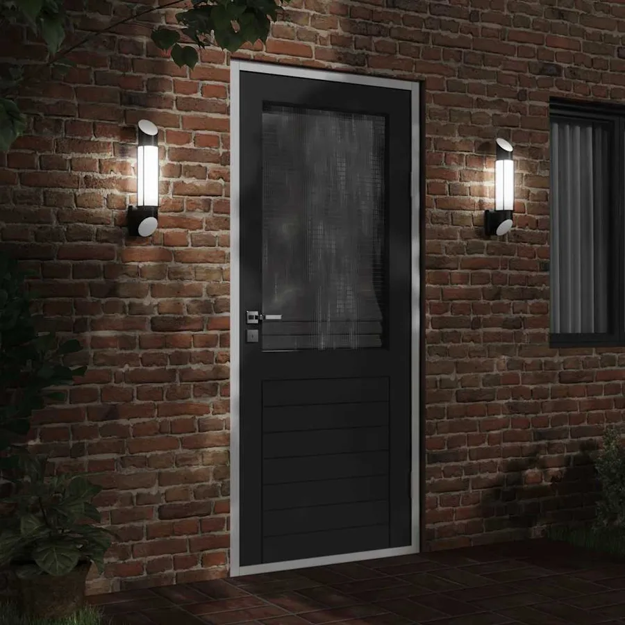 Applique murale d'extérieur noir acier inoxydable - 3