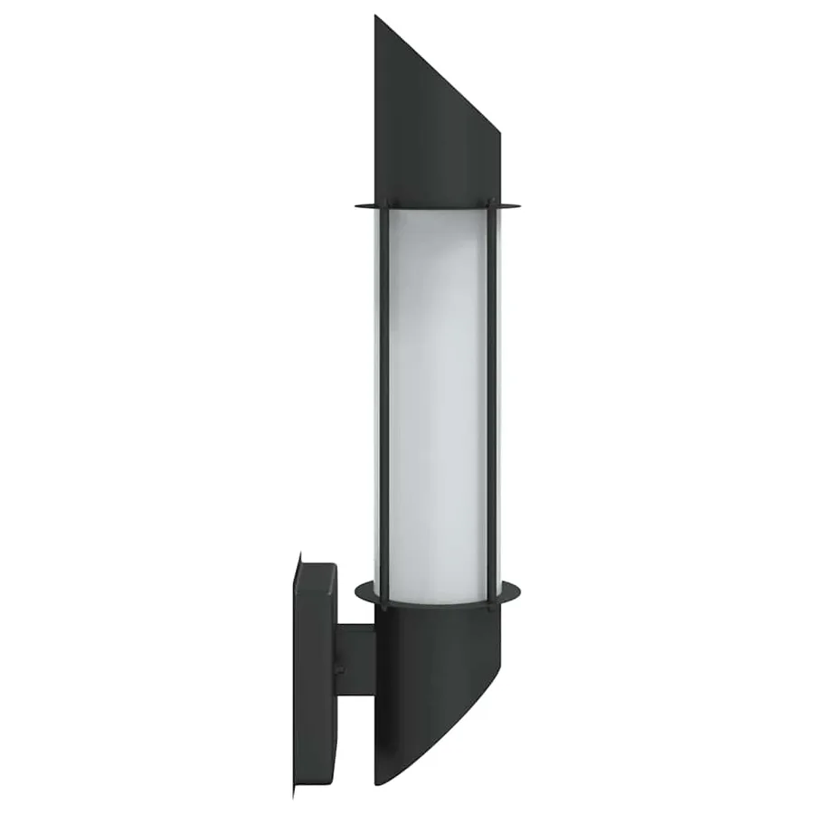 Applique murale d'extérieur noir acier inoxydable - 5