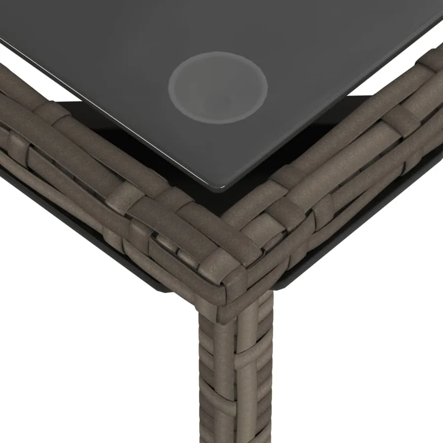 Salon de jardin avec coussins 3 pcs gris résine tressée - 11