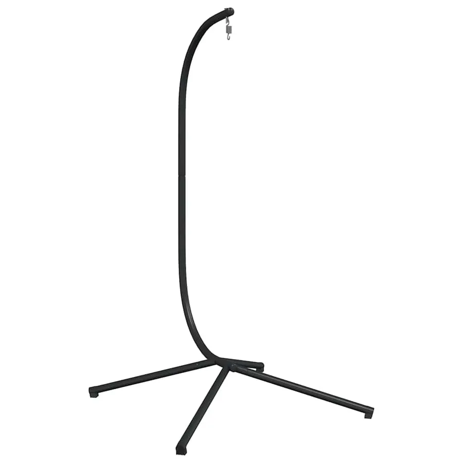 Support de chaise suspendue en forme d'œuf sans panier noir acier - 2