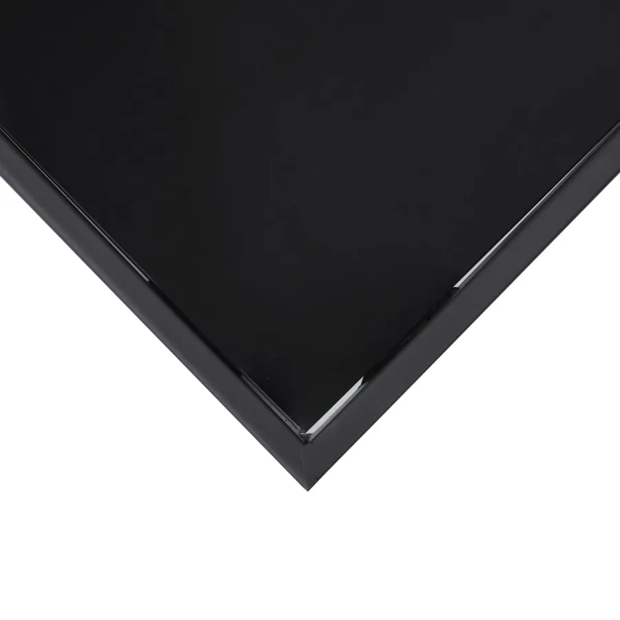 Table de bar de jardin Noir 110x60x110 cm Verre trempé - 4